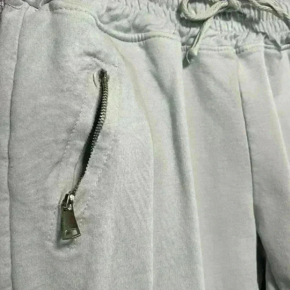 MADE IN ITALY Relaxed Fit Drawstring Elastic Waist Cotton Blue Pants Women S - Picture 2 of 8